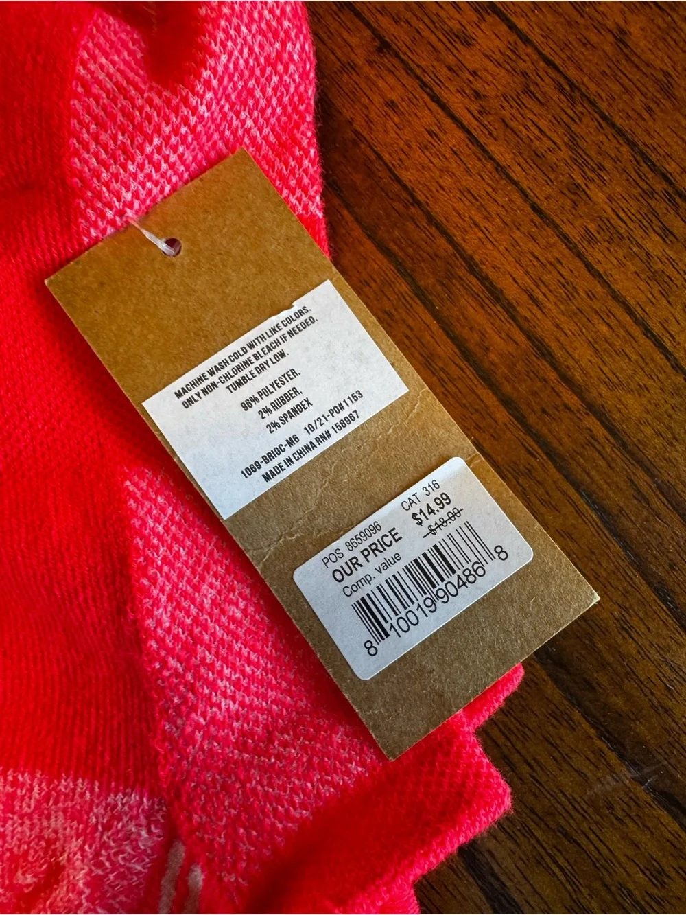 NWT bright pink socks